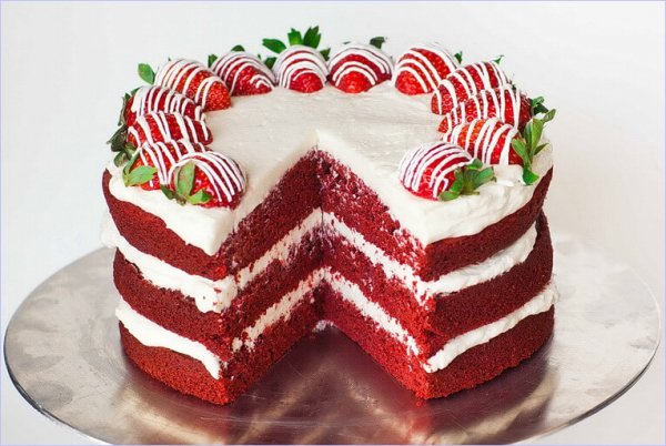 Торт " Красный бархат" и как приготовить песочное тесто
