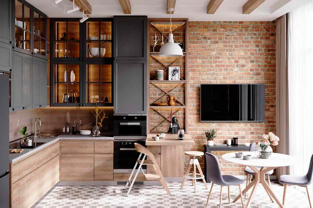 Кухня в стиле лофт – как подобрать мебель и аксессуары?